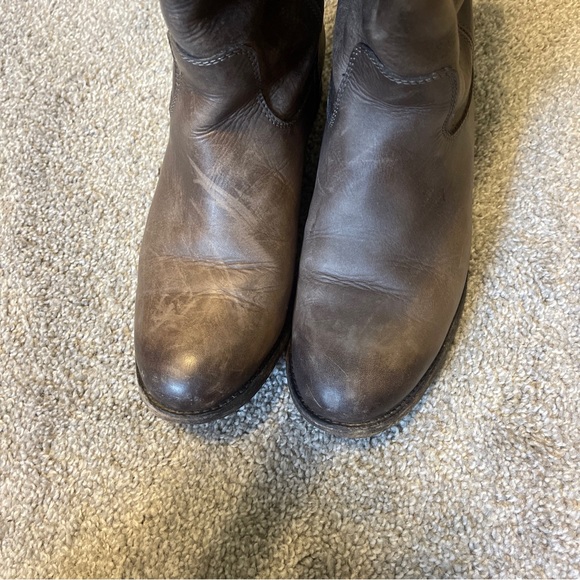 Frye Melissa Distressed Slate Grey Button Tall Riding Boots Size 7.5 - Picture 10 of 10